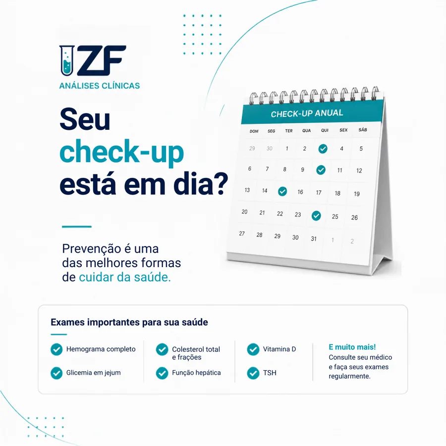 Post de Instagram: Check-up anual